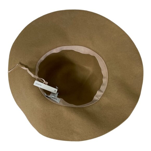 NWT Nordstrom 100% Wool Felt Fedora Hat Brown Adjustable Ribbon Felted‎ New Tags - Picture 7 of 10